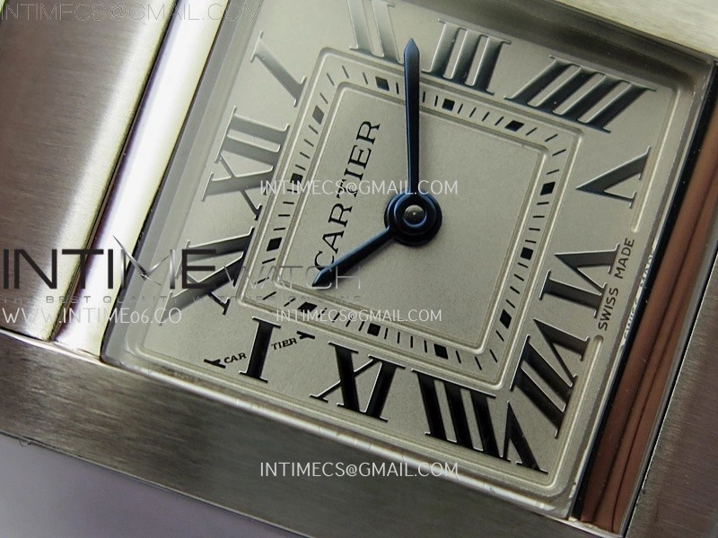 Tank Francaise Ladies 21.2mm SS 8848F 1:1 Best Edition Silver Dial on SS Bracelet Ronda Quartz V2